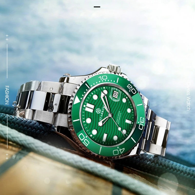 STARKING Brand 100M Diving Sports Mechanical Watch for Men.