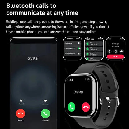 New Smart Watch Men For Apple Watch 9 Series Always On Display Body Temperature BT Call NFC GPS Women Smartwatch For IOS Android