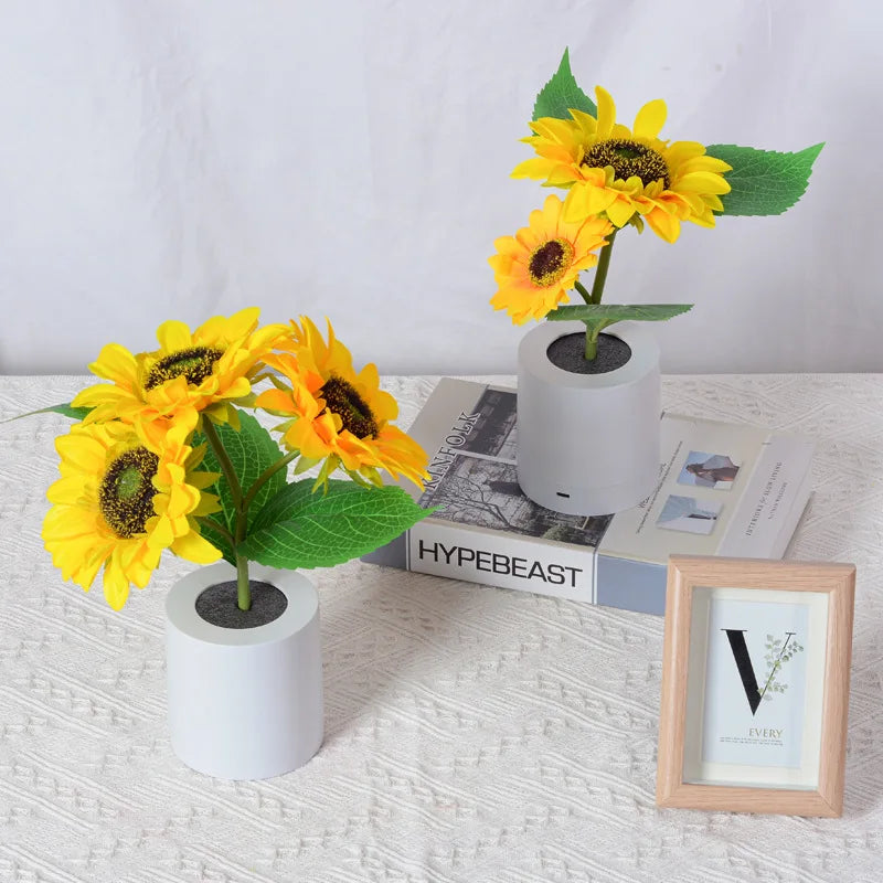 Rechargeable Sunflower Led Simulation Night Light.