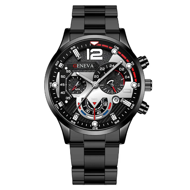 Luxury Men Watch Fashion Stainless Steel Watch.