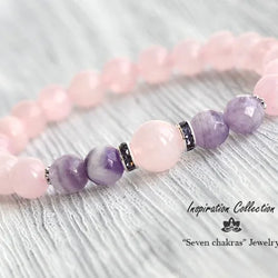 Rose quartz bracelet Gift  Gemstone Bracelet