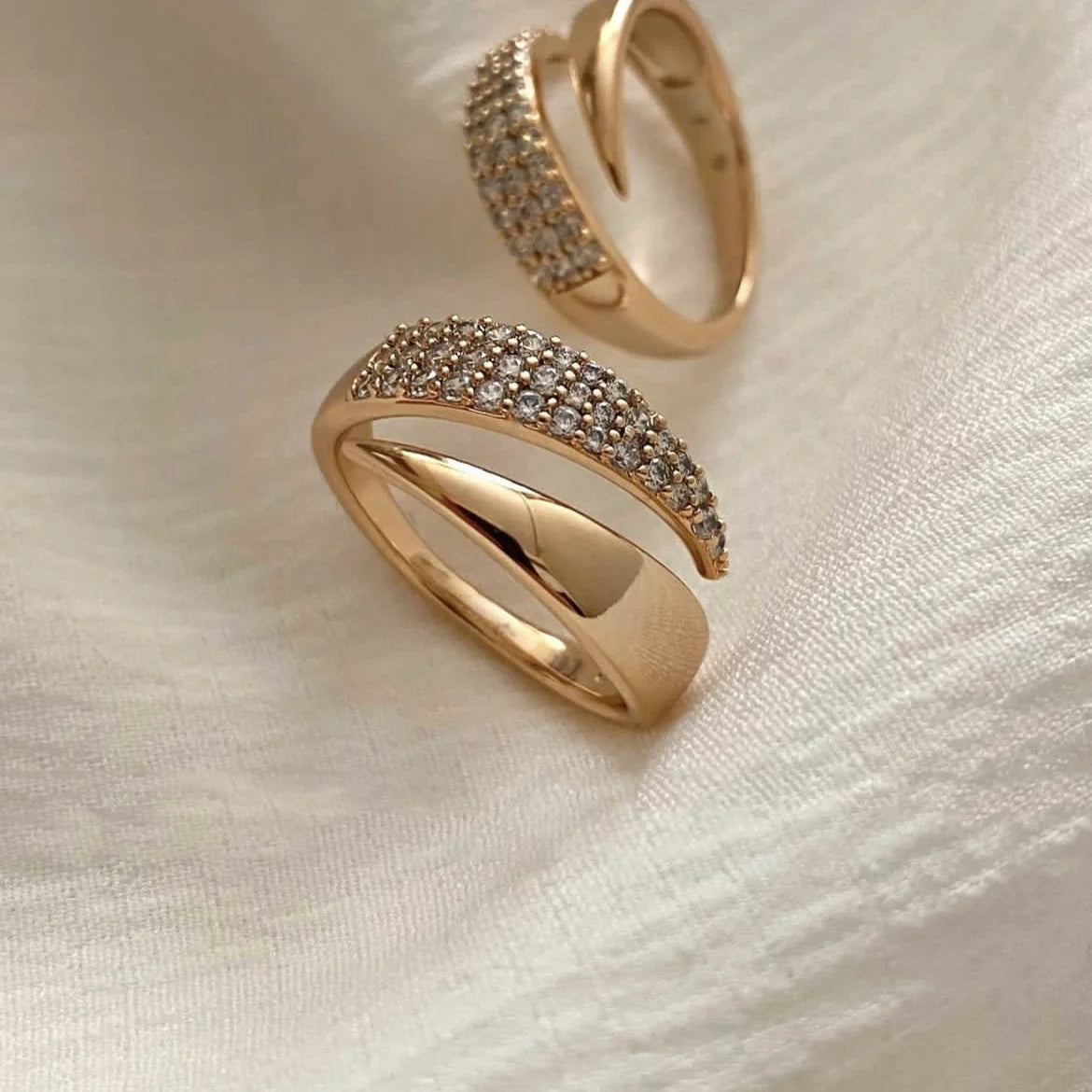 18K Gold Plated Sun Rings for Women.