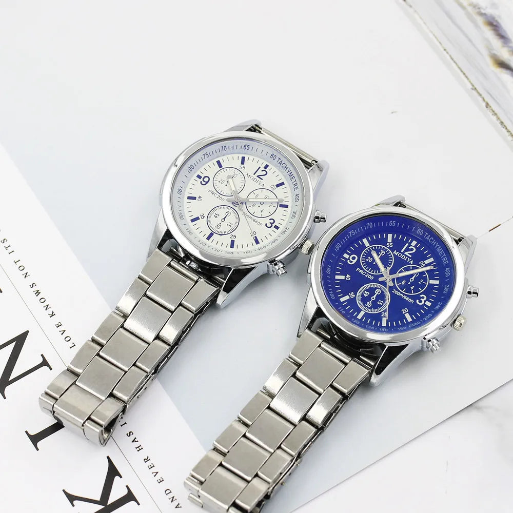 Watch Men Luxury Stainless Steel Sport Quartz Hour.