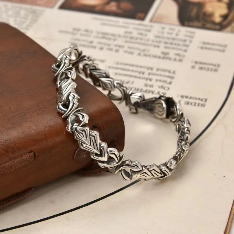 Silver Punk Fashion Rock Bracelet Men's