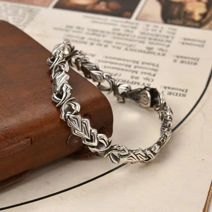 Silver Punk Fashion Rock Bracelet Men&