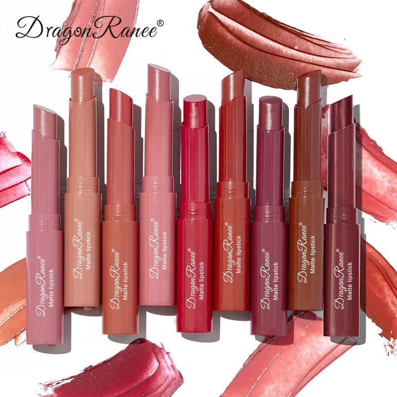 12 Color Matte Lipstick Pink Solid.