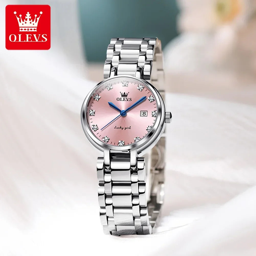 Luxury Silver Stainless Steel Women&