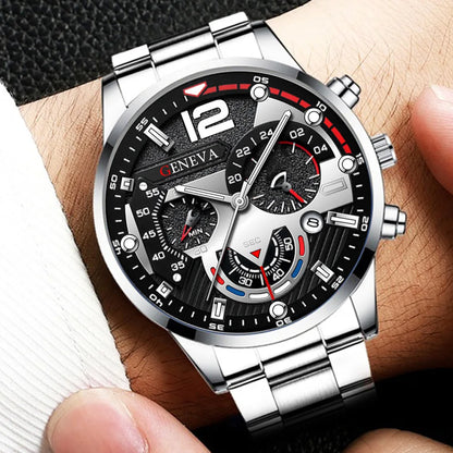 Luxury Men Watch Fashion Stainless Steel Watch.