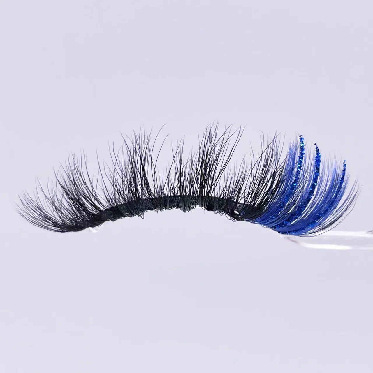 New glitter ombre Colored Lashes 20MM Mink Lashes Wholesale Dramatic Colorful Natural Eyelashes Extension Make up Fake Eyelashes