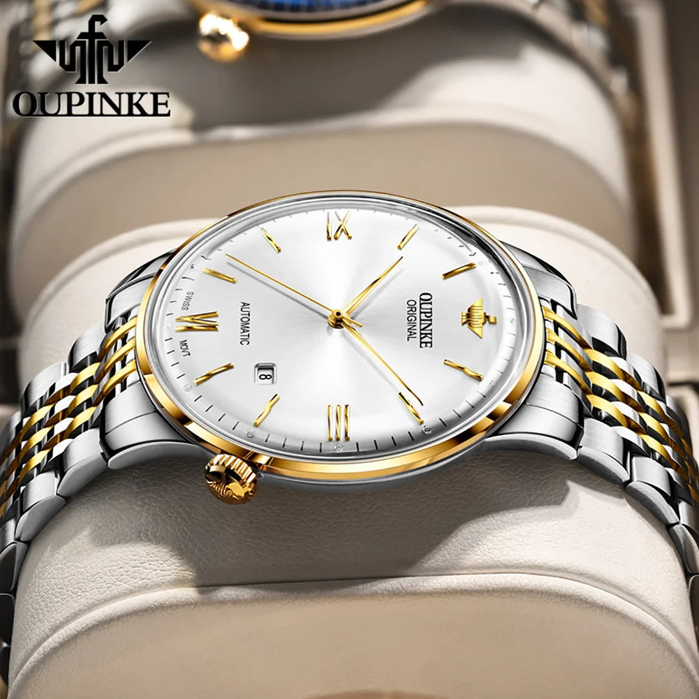 OUPINKE Ultra Thin Automatic Mechanical Watch for Men.