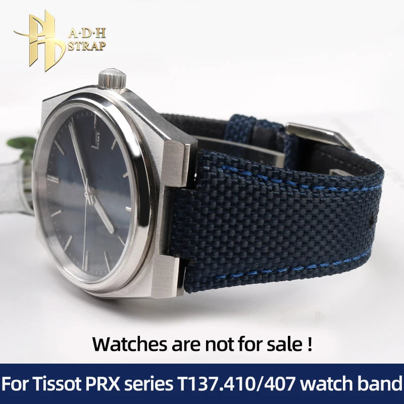 Knitted Nylon Watch Strap For Tissot 1853 Prx.