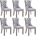 Dining Room Chairs Set of 6, Velvet Tufted Dining.