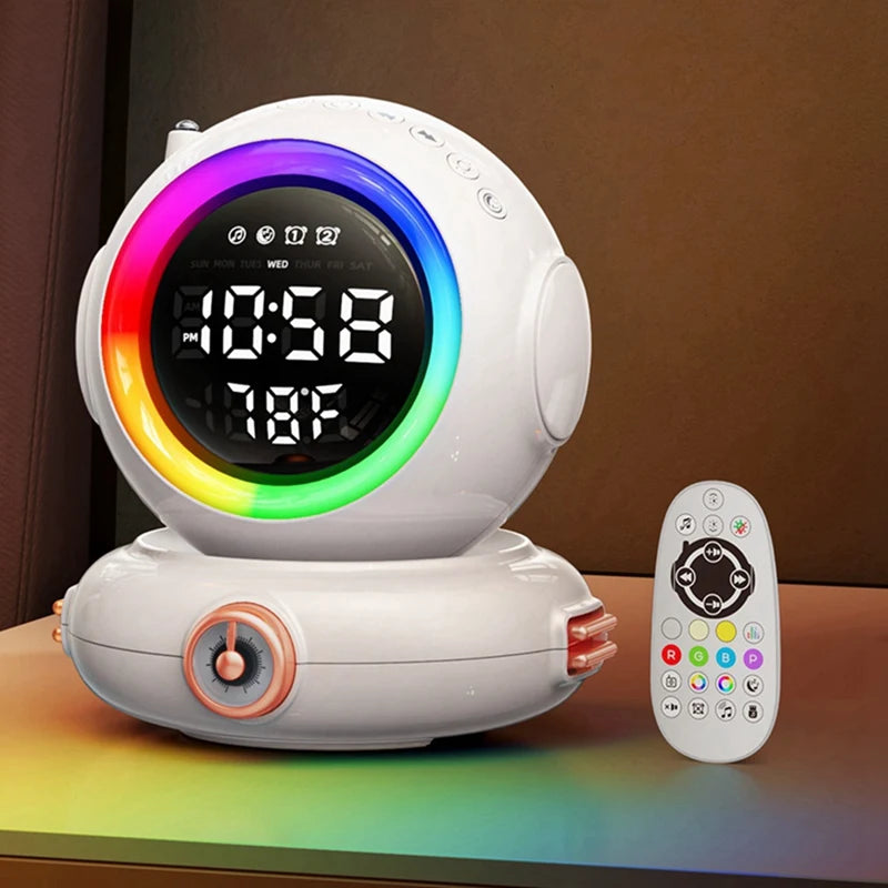 🌟 1Set Wake Up Light Bluetooth Speaker: Your Colorful Astronaut Companion! 🌟