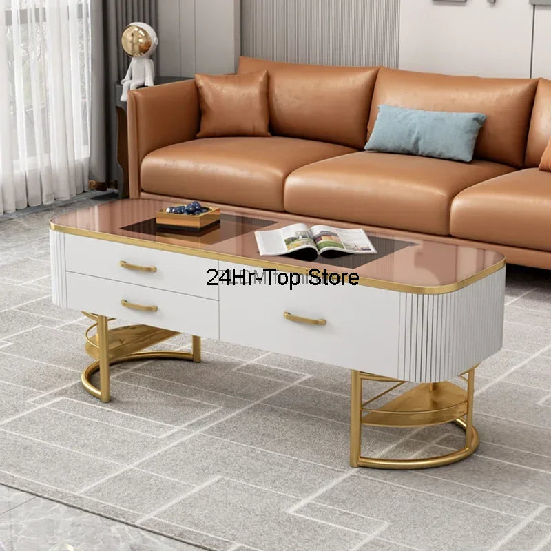 Luxurious Nordic Glam Coffee Table - Stylish and Functional Centerpiece.