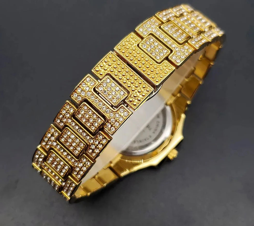 Gold Men's Watches Luxury Classic Quartz