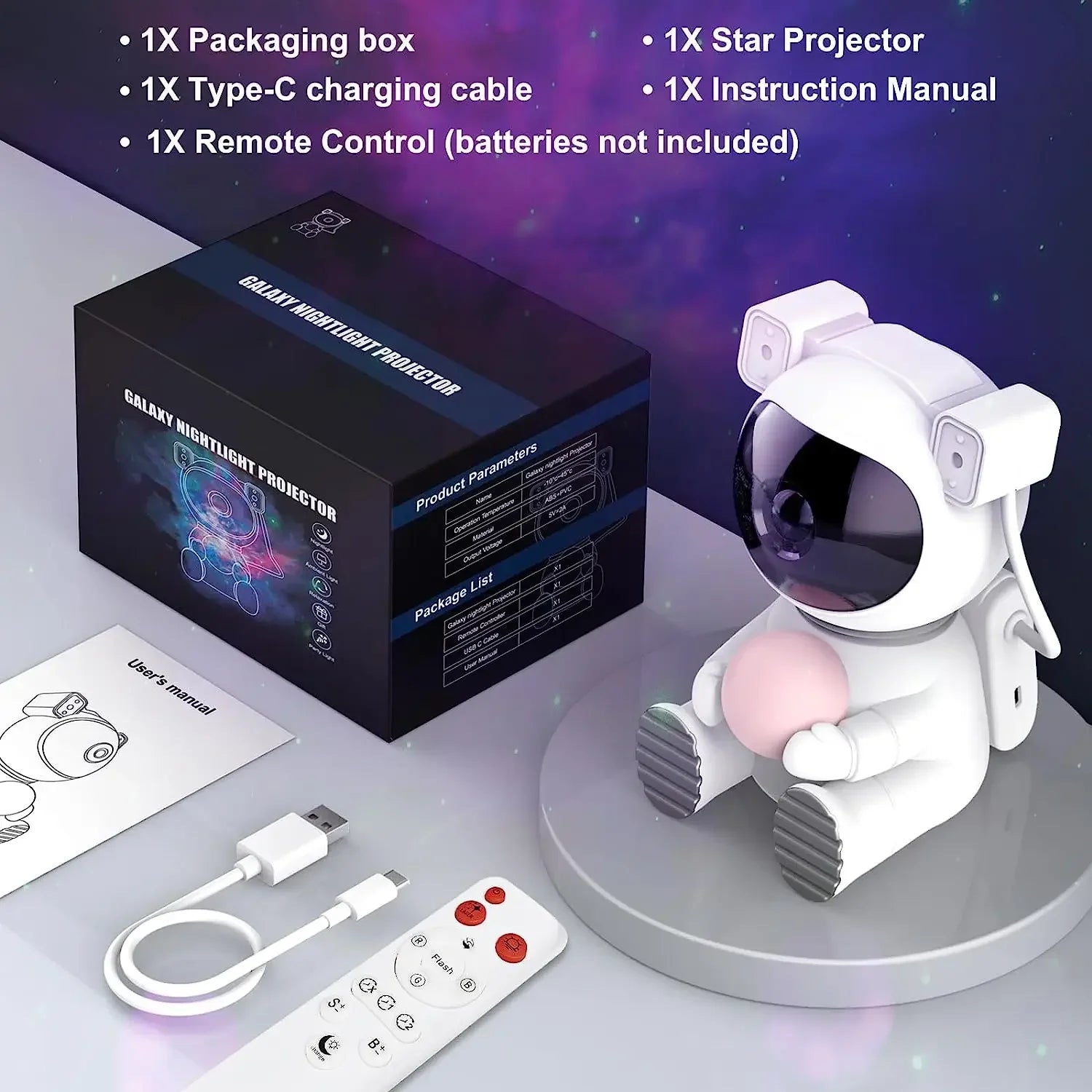 Transform Your Space with the Astronaut Star Galaxy Projector Lamp