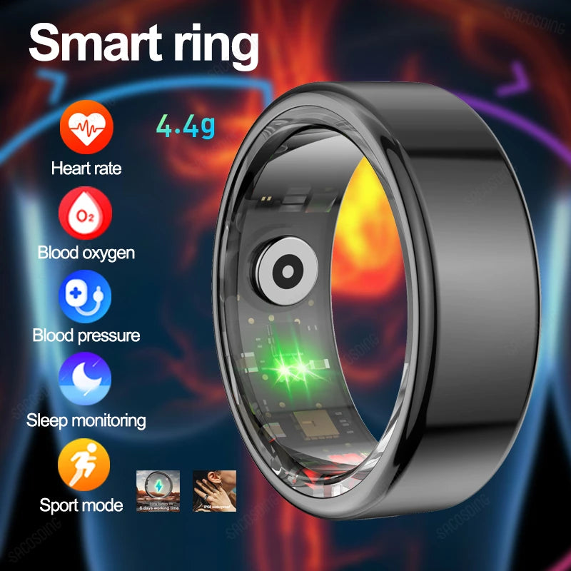 Smart Ring Men Women Heart Rate Blood Oxygen.