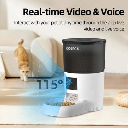 Automatic Cat Feeder With Camera Video Cat Food.