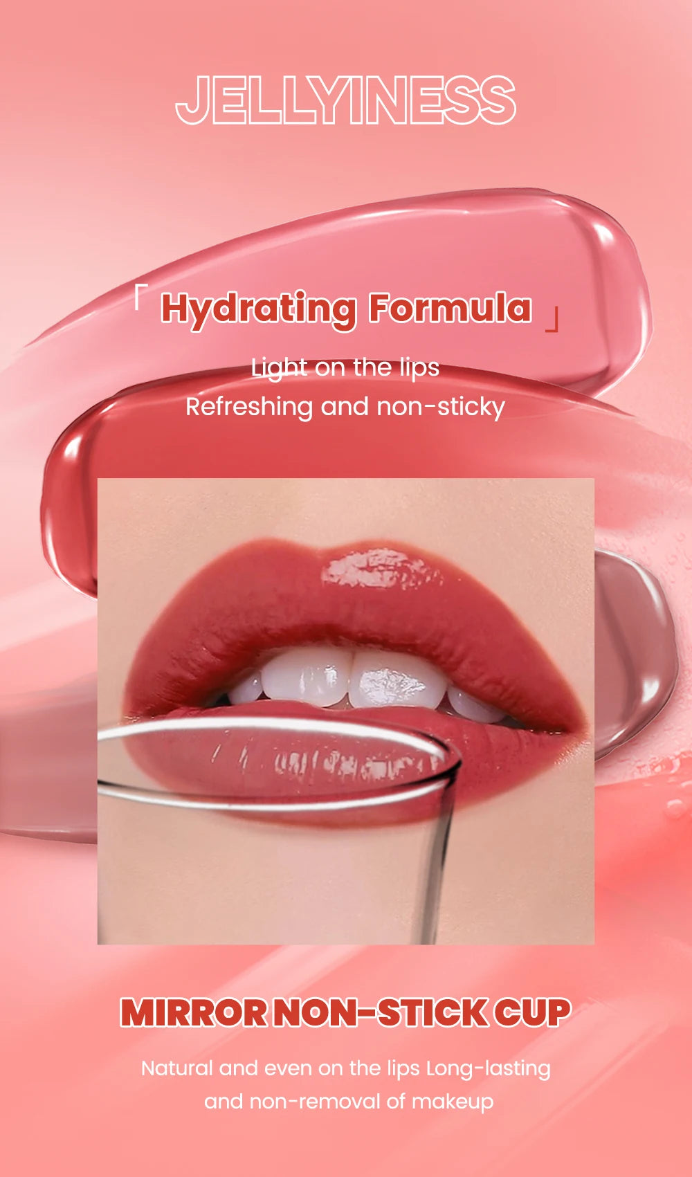 Waterproof Lip Gloss Mirror Lipgloss Glaze Moisturizing.