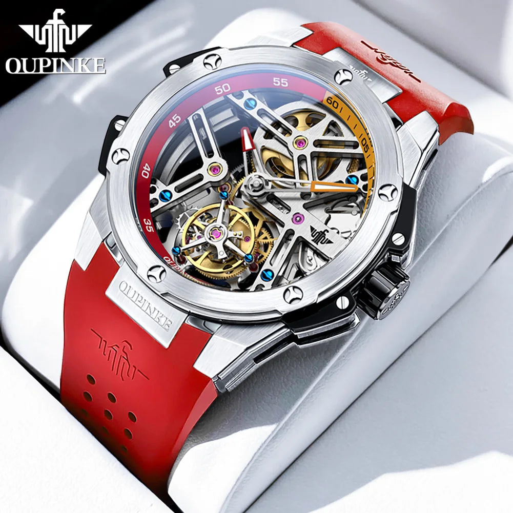 OUPINKE 8003 Tourbillon Automatic Mechanical Watches.