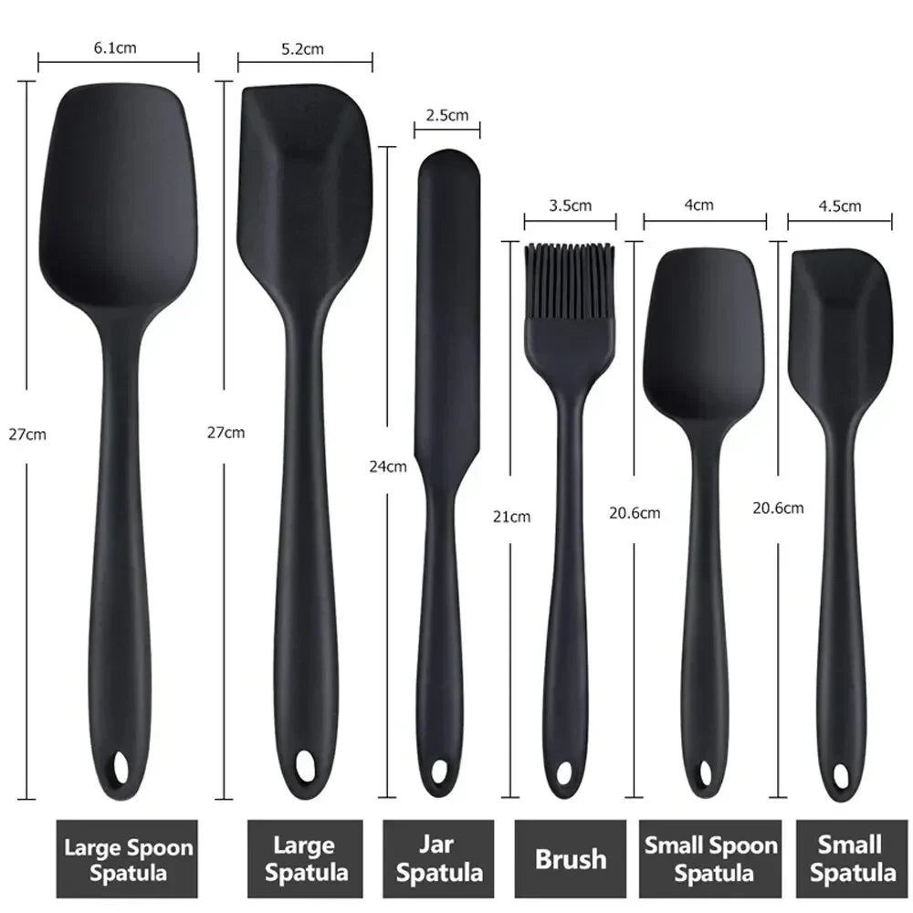 6 Pieces Silicone Spatula Set - Food Grade.