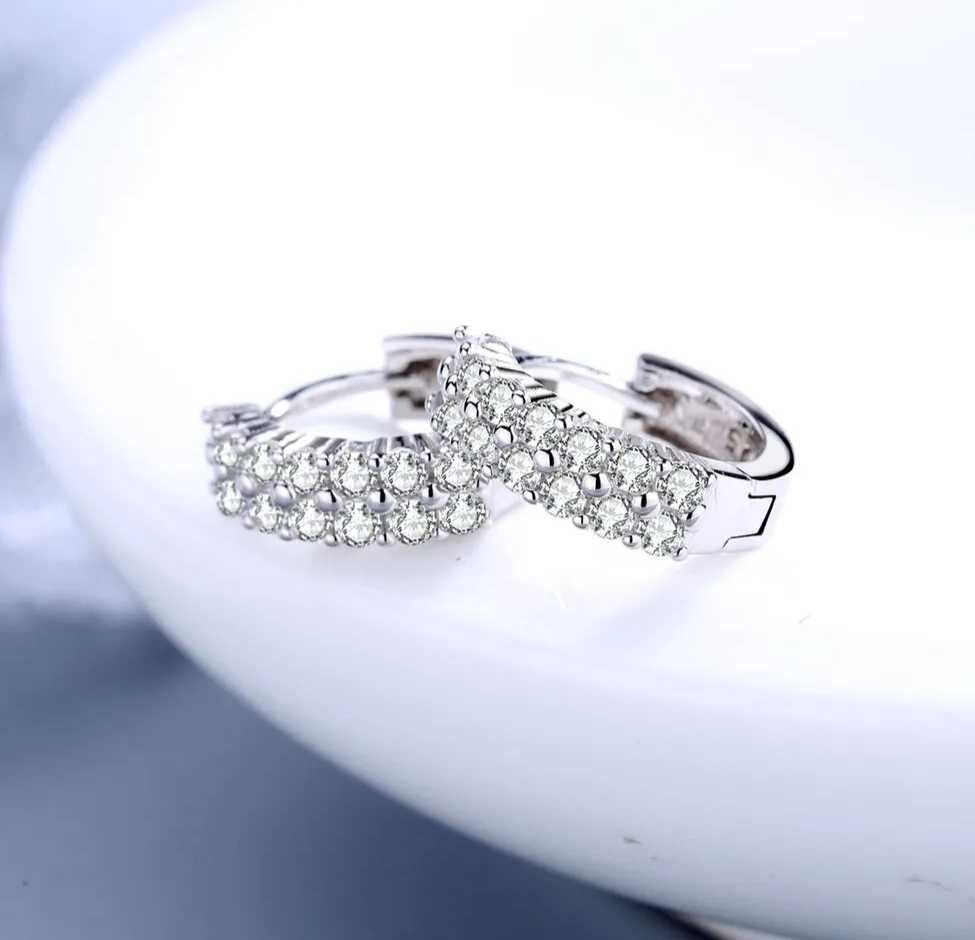 Silver Earrings Fashion High Quality Jewelry.