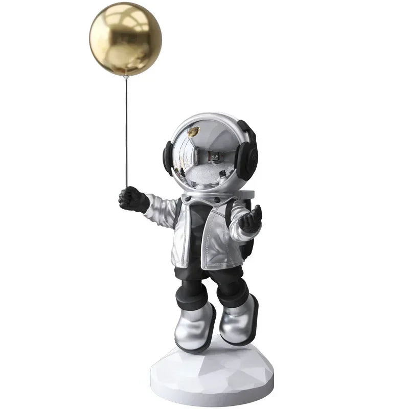 Plating Golden Large Astronaut Design Home decor Floor Ornament Luxury Sculpture Modern Fashion Craft Sculpture Resin Room Decor