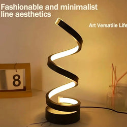 Table Lamps for Living Room,Modern Spiral Dimmable.