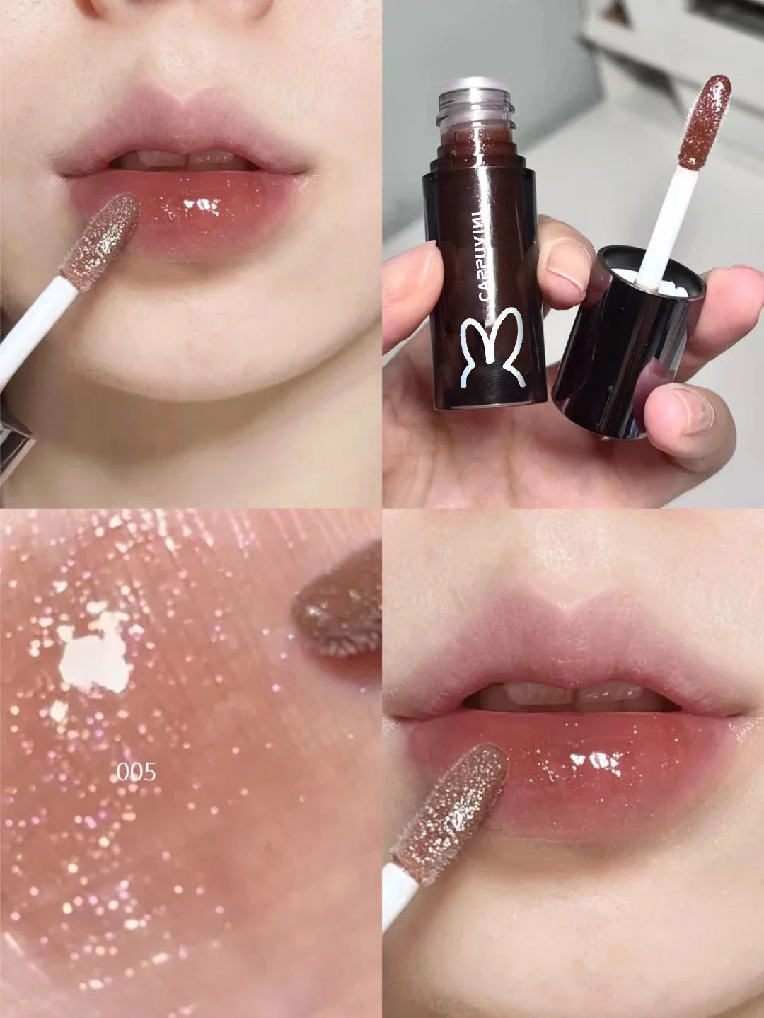 fine glitter glass lip gloss