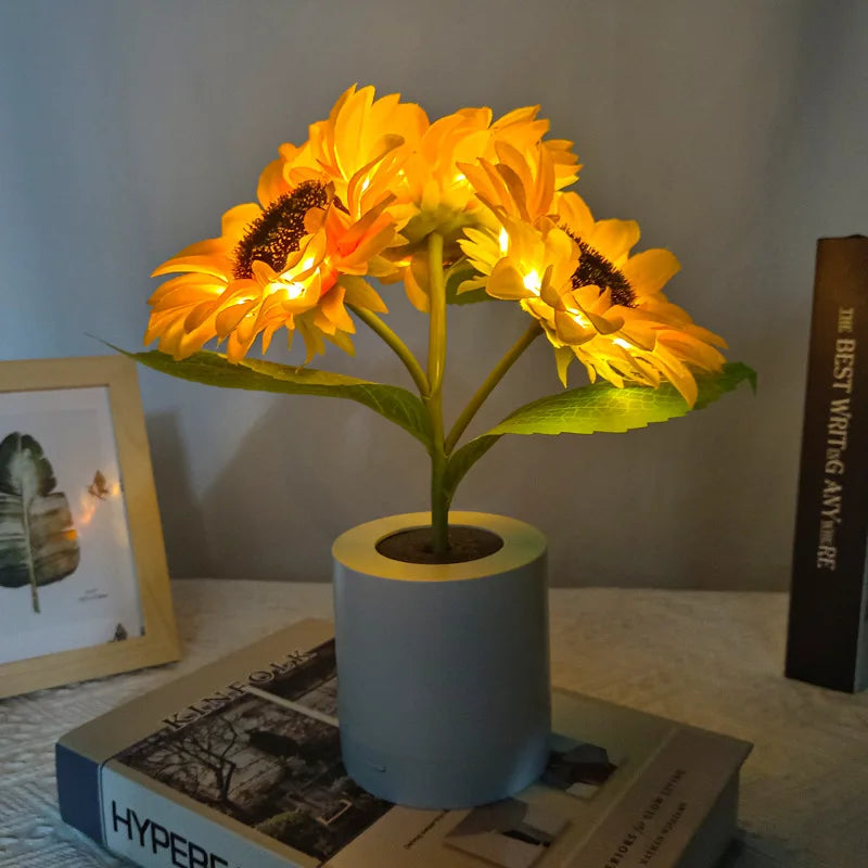 Rechargeable Sunflower Led Simulation Night Light.