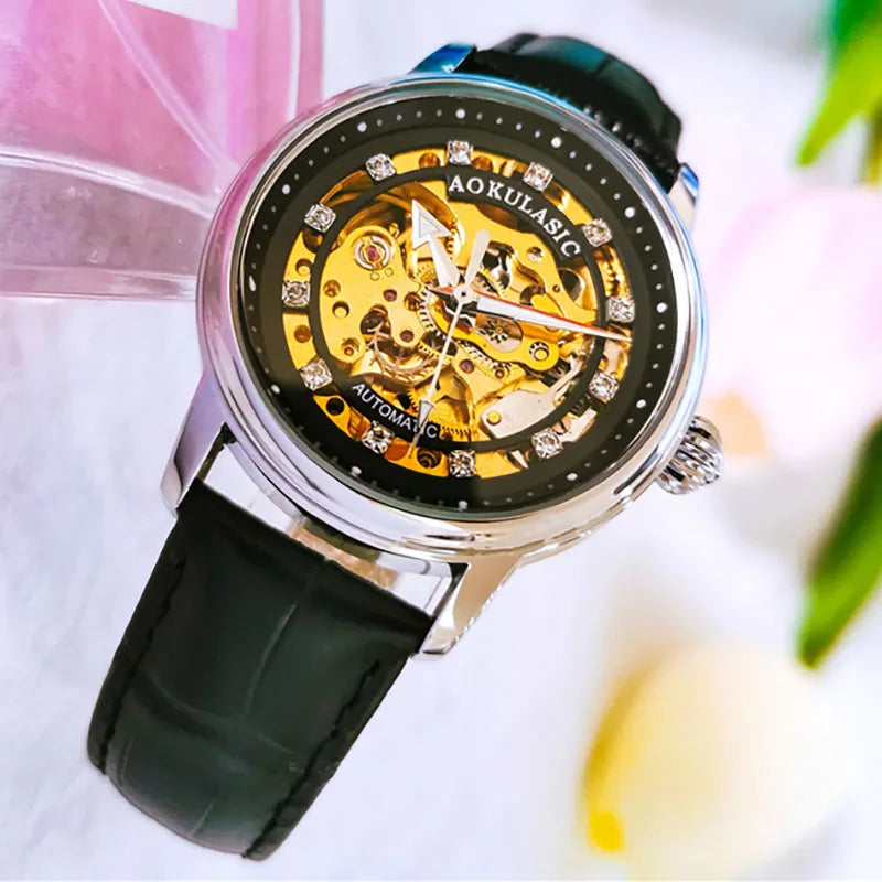 Women Autmatic Mechanical Luxury Watches Wristwatches.