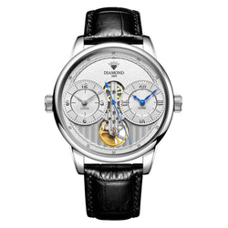 Shanghai Men's Automatic Watch - Luxury Two Time Zone Tourbillon.