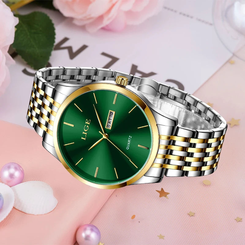 LIGE Top Brand Luxury Elegant Woman Watch