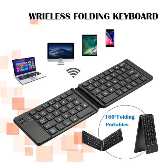 Folding Bluetooth Keyboard For IPAD Mobile Tablet Notebook.