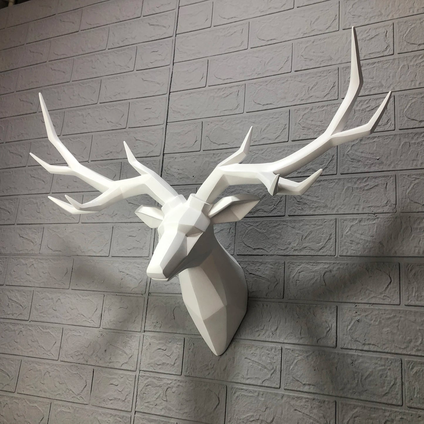 Large Golden Deer Head Statue Wall Decor.