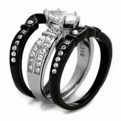 Titanium Steel Black Wedding Rings, perfect for couples.