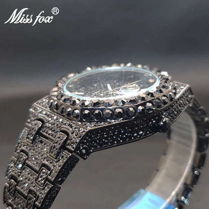 Black Quartz Watches For Men Special Trendy.