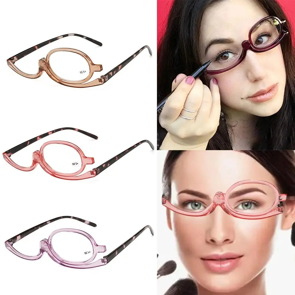 design rotating makeup reading glasses magnifying make