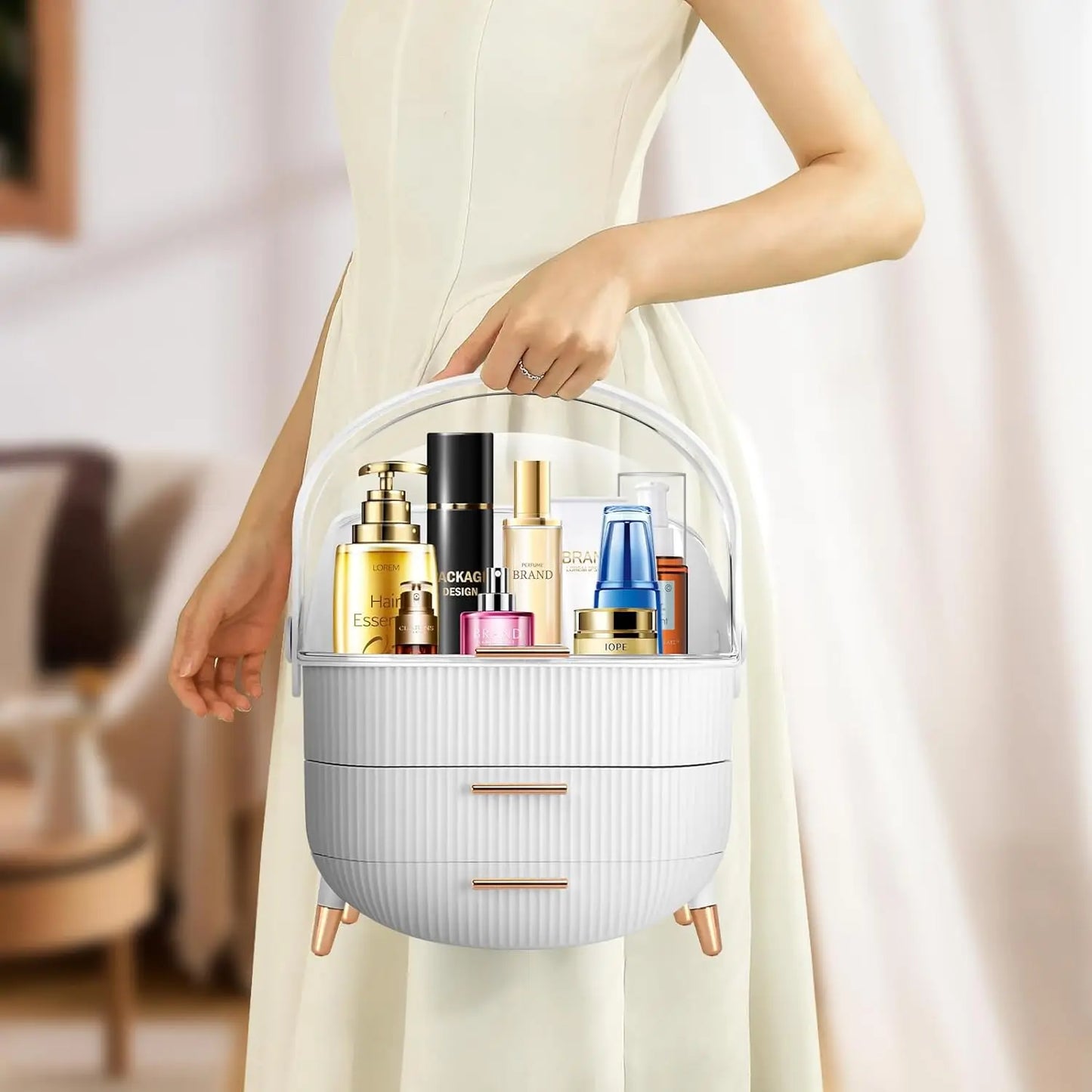 Egg Shape makeup organizer for vanity,portable.