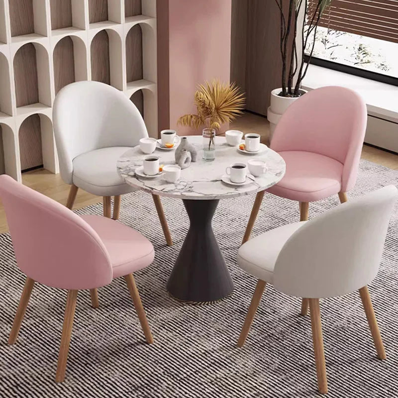 Kitchen European Dining Chairs Wood Modern Nordic Home Beautiful Dining Chairs Linen Luxury Sillas Comedor Garden Furniture Sets