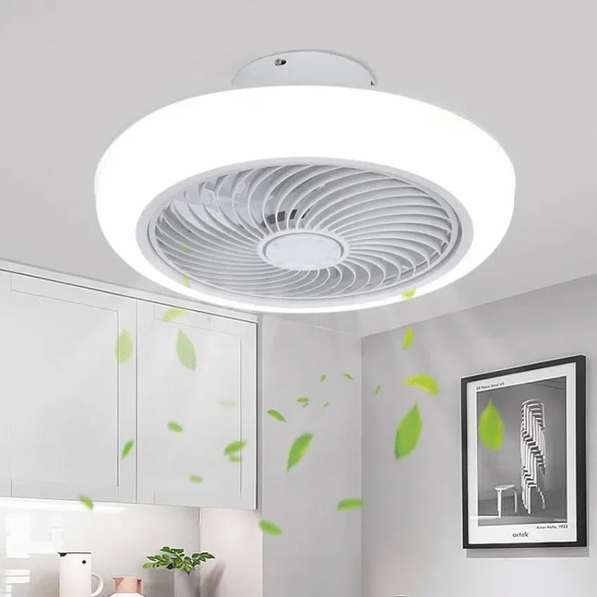 LED Ceiling Fan Light Modern High Wind Silent.