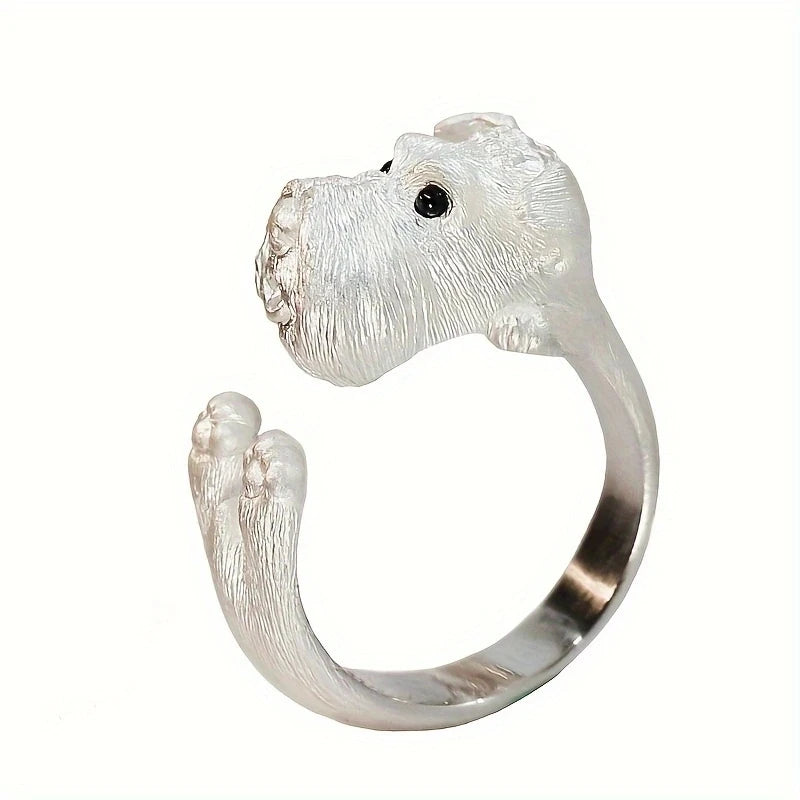 Exquisite Fashionable Silver Color Dog Ring