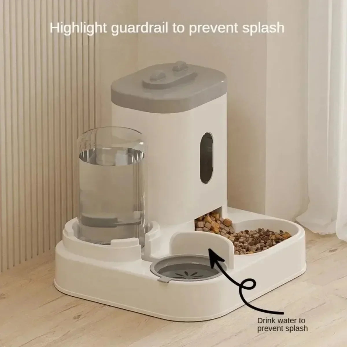 Automatic Feeder Cat Dog Food Bowl with Water Fountain Pet Large Foods Storage Dispenser Container Puppy Pets Kitten Accessories