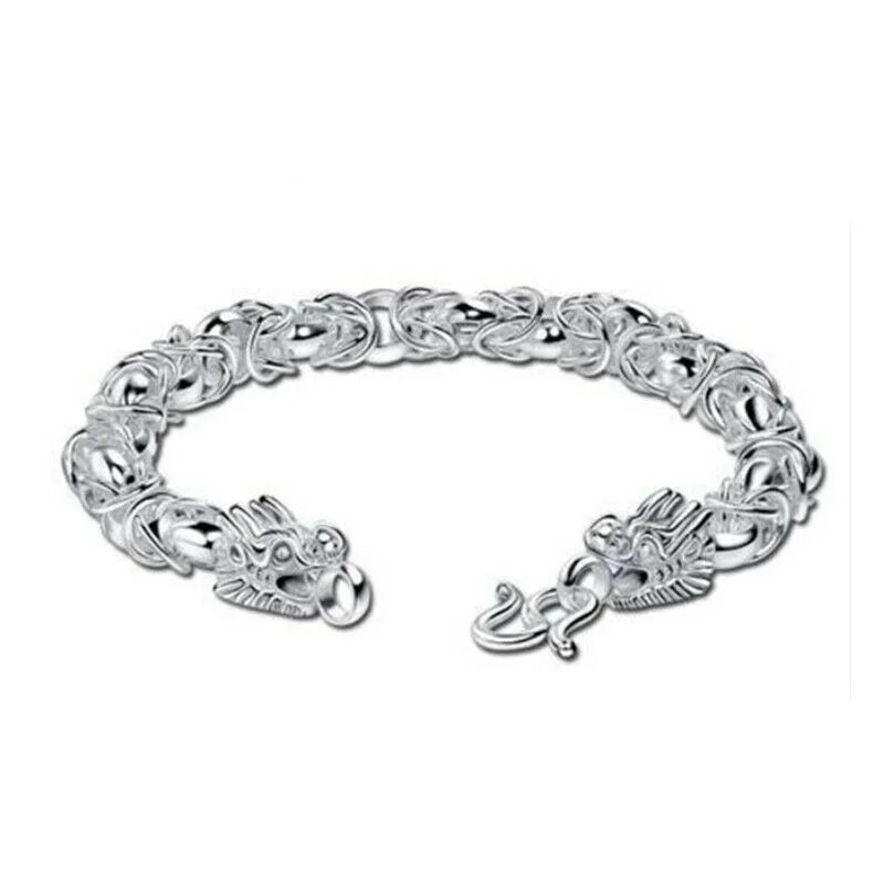 Pure Silver Bracelets Women Men Personality