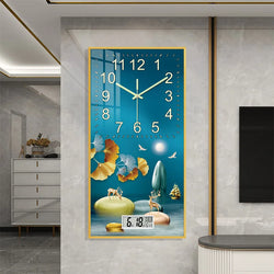 Modern crystal porcelain decorative wall clock.