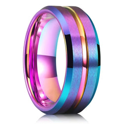 Here's a description for the Fashion Rainbow Stainless Steel Rings.