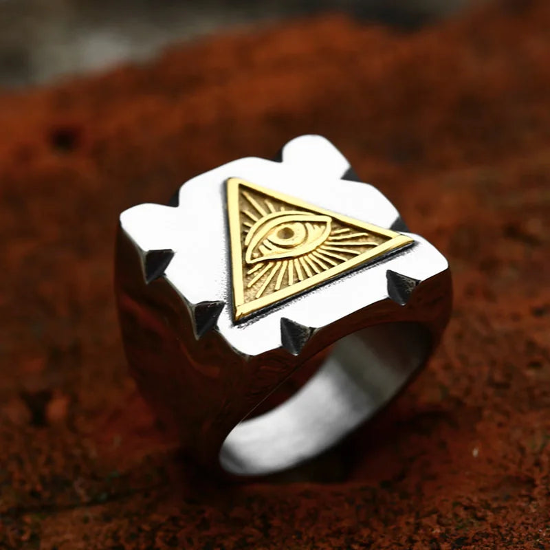 New Style Stainless Eye of Horus Ring