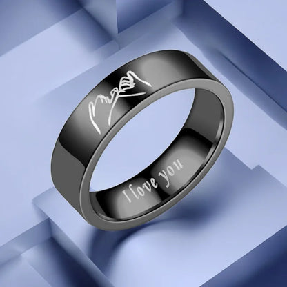 Celebrate love with the Titanium Steel Finger Ring for Couples