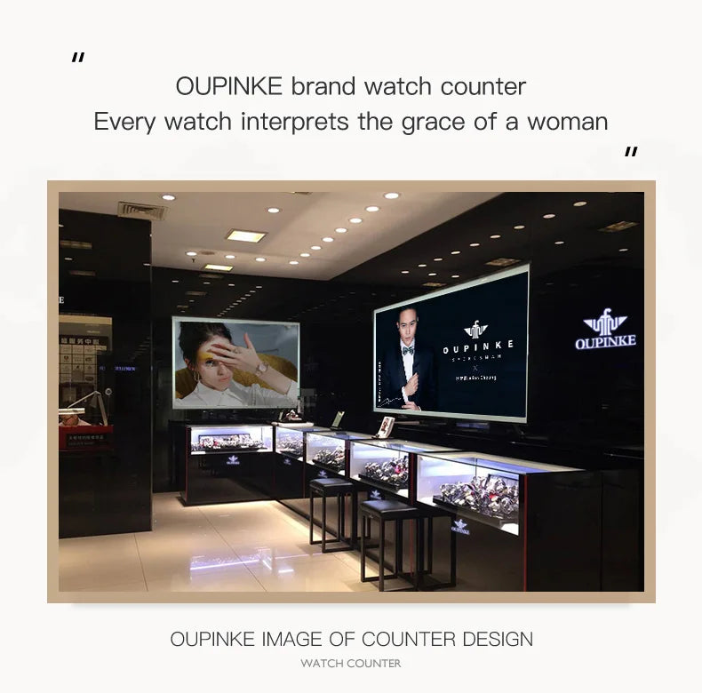 OUPINKE Luxury Carving Phoenix Women Automatic Mechanical Watches New Waterproof Lady Wrist Watch Casual Fashion Watch for Women