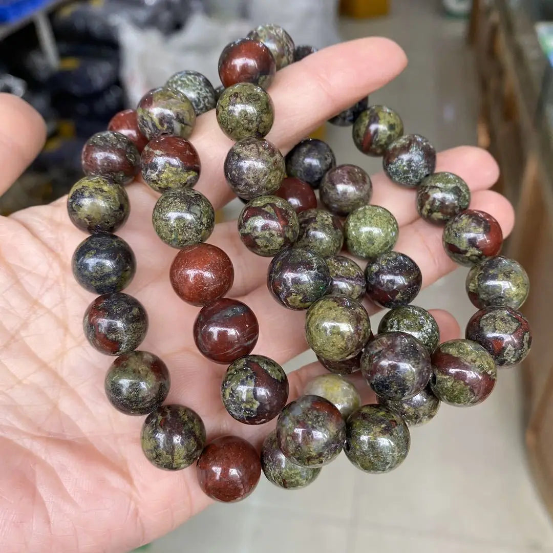 Natural Dragon Blood Stone Elastic Bracelets